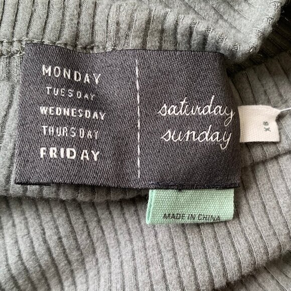 NWT Anthropologie Saturday Sunday Emily Ruched Midi Dress, XS, Moss Green - Picture 8 of 12